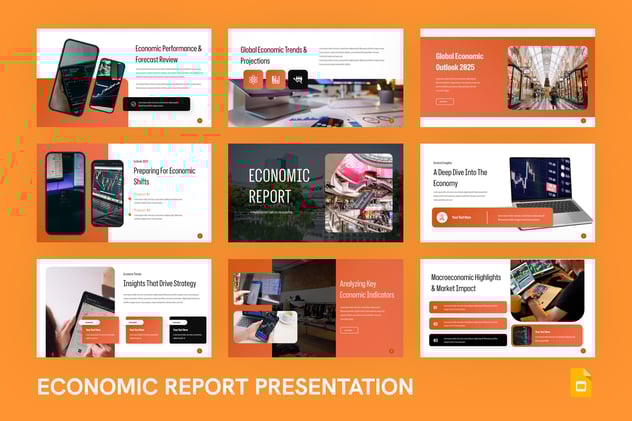 经济报道财务分析汇报PPT模板 - 顶尖PPT