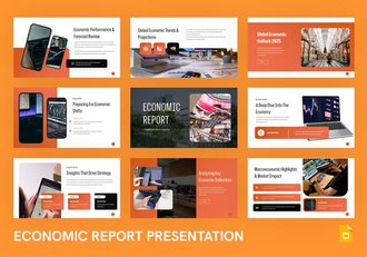 经济报道财务分析汇报PPT模板 - 顶尖PPT