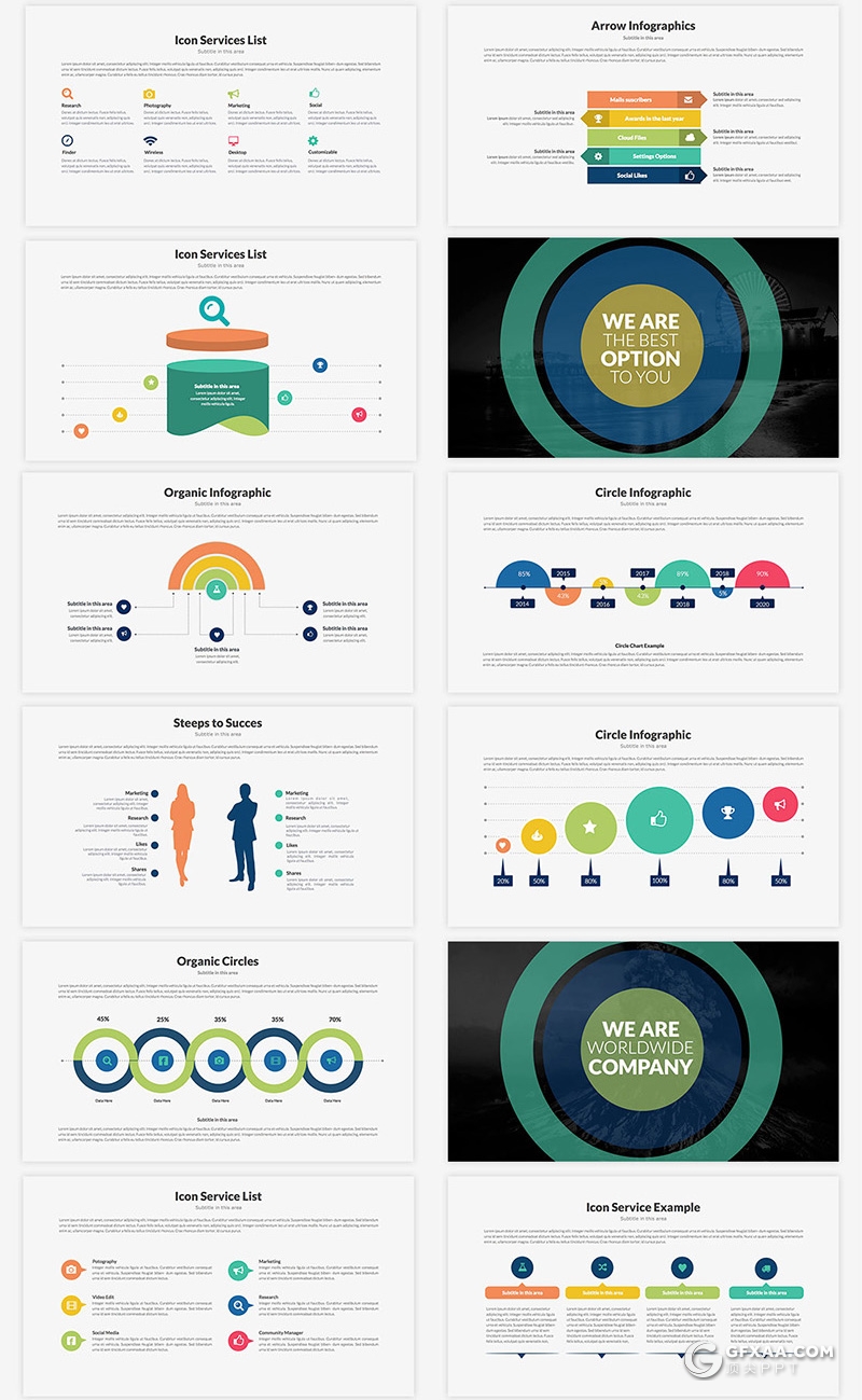 90页彩色公司团队介绍项目展示融资计划书工作计划总结PPT模板60种XML配色 - 顶尖PPT