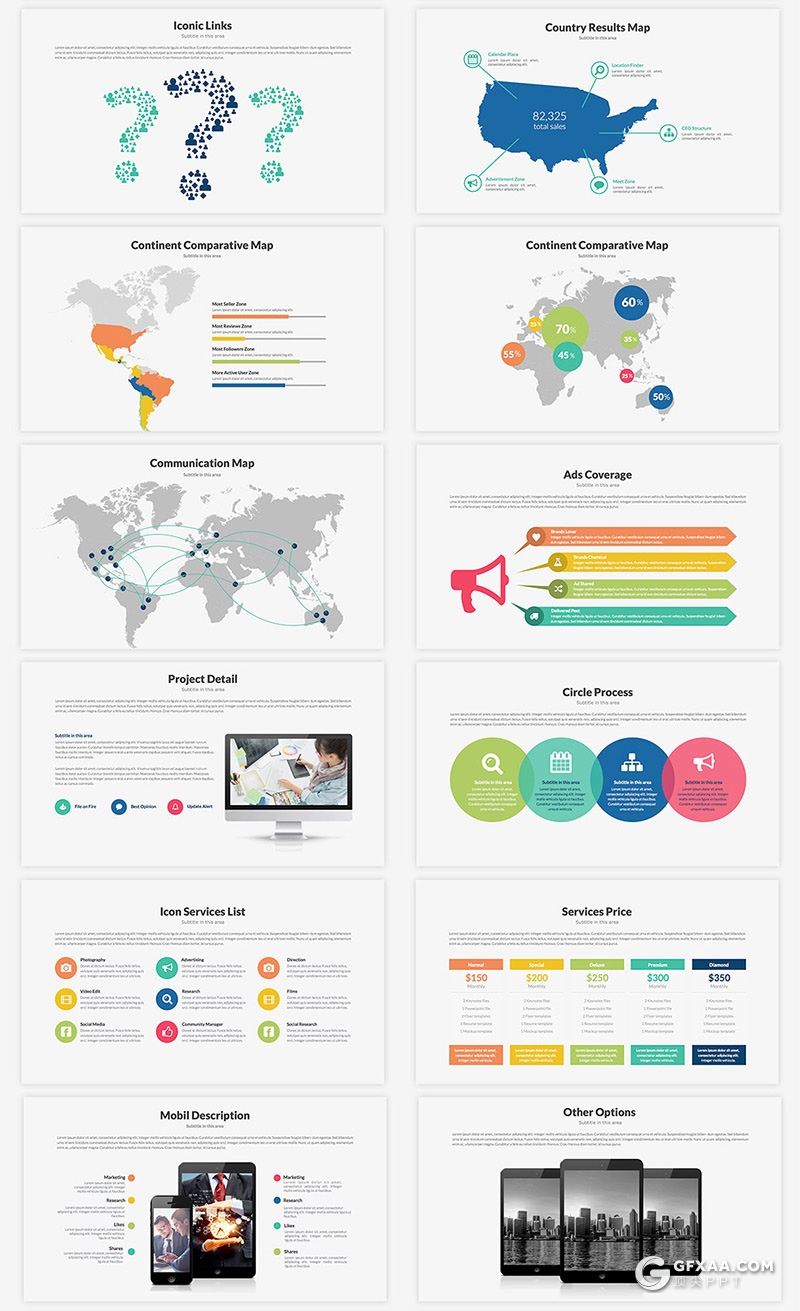 90页彩色公司团队介绍项目展示融资计划书工作计划总结PPT模板60种XML配色 - 顶尖PPT