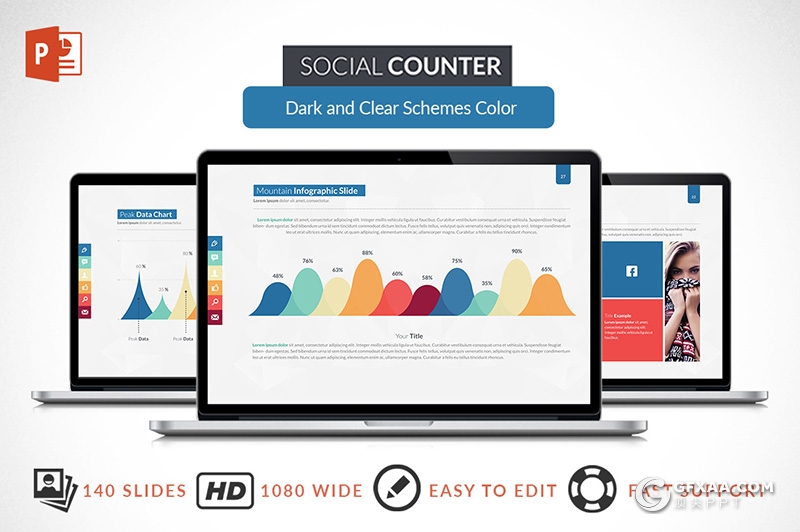 65页彩色欧美商务风格工作计划公司简介年终总结PPT模板 - 顶尖PPT