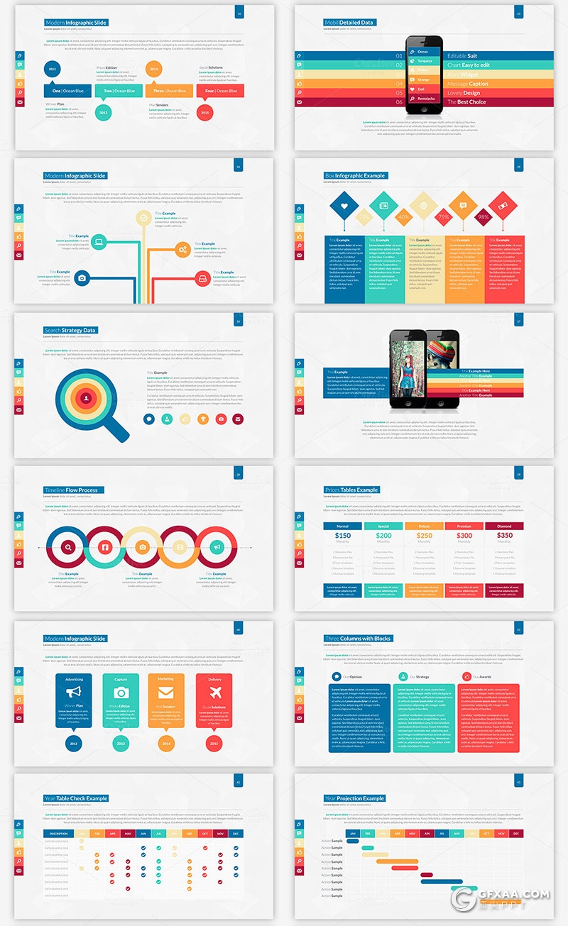 65页彩色欧美商务风格工作计划公司简介年终总结PPT模板 - 顶尖PPT