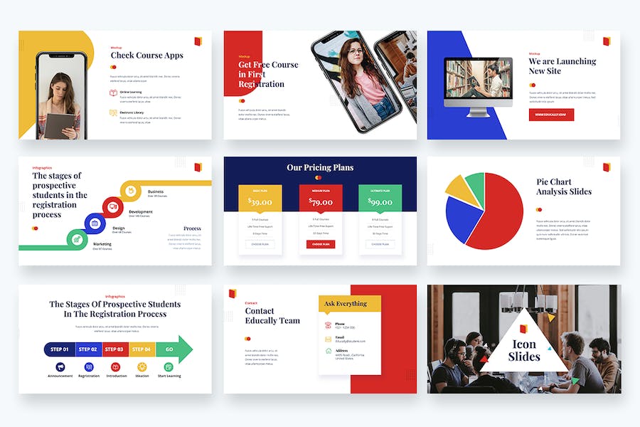 教育教学课程培训机构PPT模板 - 顶尖PPT