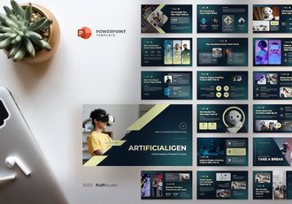 人工智能科技服务创新PPT模板 - 顶尖PPT