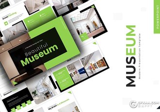 30页博物馆展会活动策划宣传介绍PPT模板5种主题配色 - 顶尖PPT