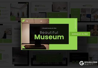 30页博物馆展会活动策划宣传介绍Google slides模板5种主题配色 - 顶尖PPT