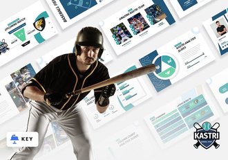 棒球体育运动锻炼比赛keynote模板 - 顶尖PPT