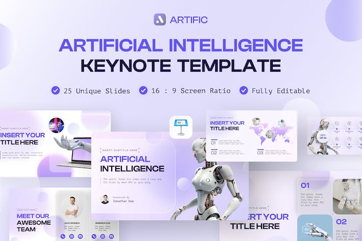 高端人工智能AI科技keynote模板 - 顶尖PPT