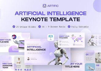 高端人工智能AI科技keynote模板 - 顶尖PPT