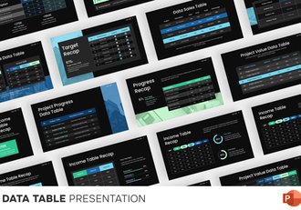 数据表格信息展示PPT模板 - 顶尖PPT