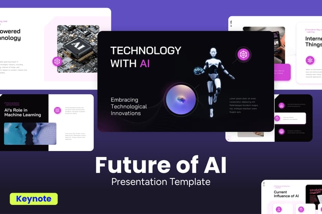 人工智能未来发展趋势科技Keynote模板 - 顶尖PPT
