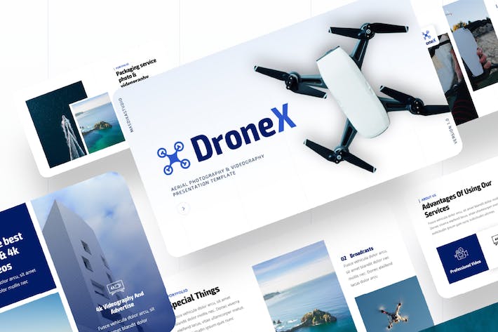 无人机宣传介绍PPT模板 - 顶尖PPT