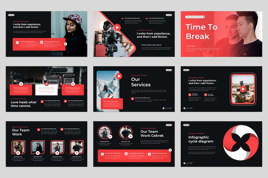 电影制作工作室项目运营展示PPT模板 - 顶尖PPT