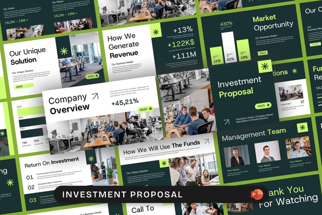 投资建议融资方案提案PPT模板 - 顶尖PPT