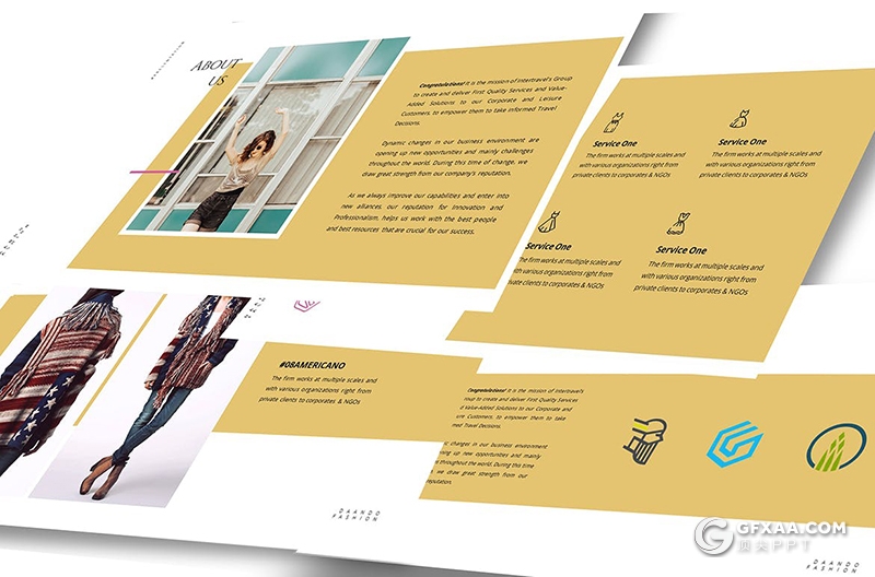 40页极简时尚艺术流行风格摄影模特写真keynote模板3种主题配色 - 顶尖PPT