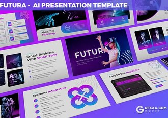 30页网络科技人工智能AI虚拟AR科技介绍展示PPT模板3种主题配色 - 顶尖PPT