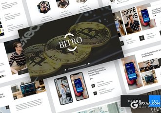 36页扁平化虚拟货币介绍公司简介团队介绍keynote模板 - 顶尖PPT