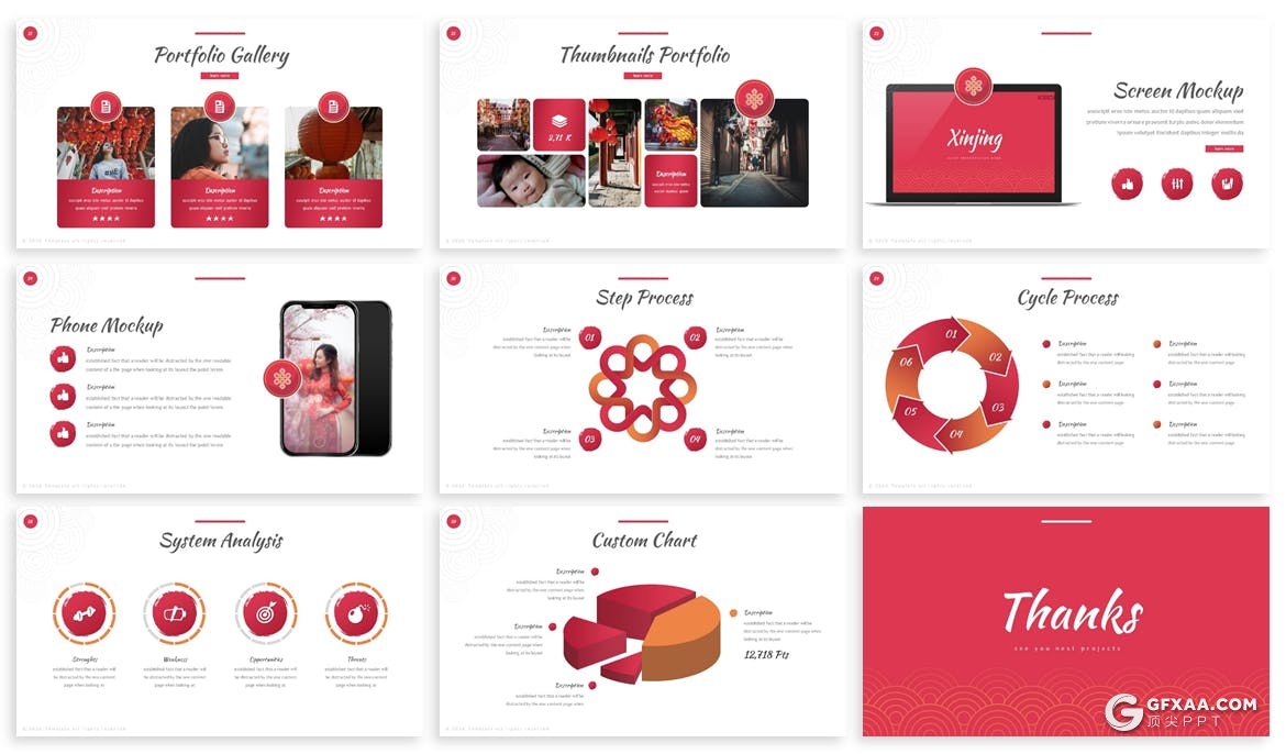 30页传统中国风习俗春节东方文化介绍展示keynote模板 - 顶尖PPT