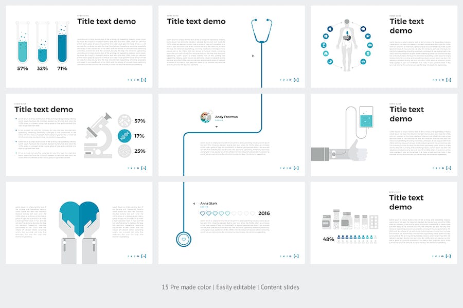 医学知识教学课程内容展示PPT模板 - 顶尖PPT