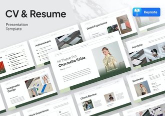 个人简历模板作品集展示keynote模板 - 顶尖PPT