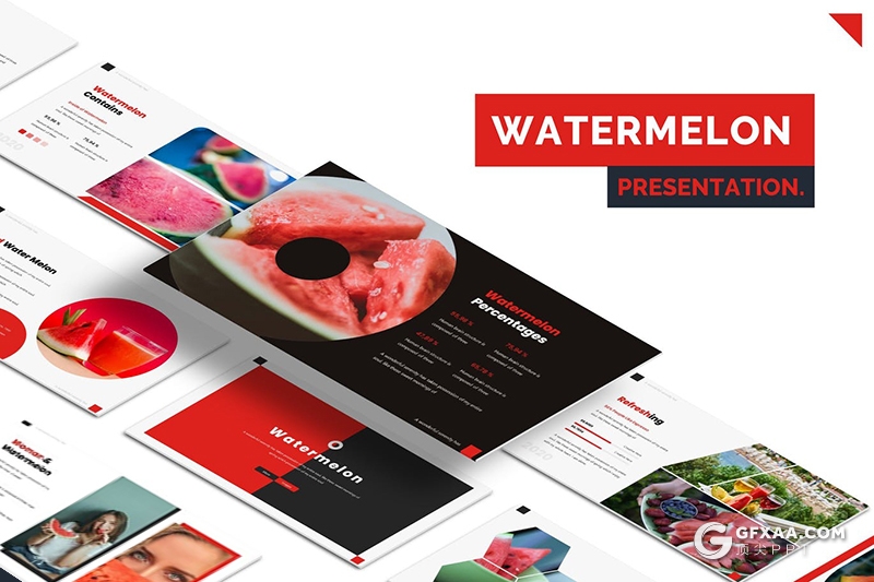 30页水果大西瓜介绍展示ppt西瓜品种产量人均消耗分析汇报ppt模板 - 顶尖PPT