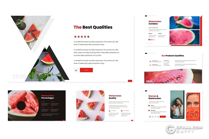 30页水果大西瓜介绍展示ppt西瓜品种产量人均消耗分析汇报ppt模板 - 顶尖PPT