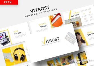 30页扁平化国外极简文艺小清新风格PPT模板 - 顶尖PPT