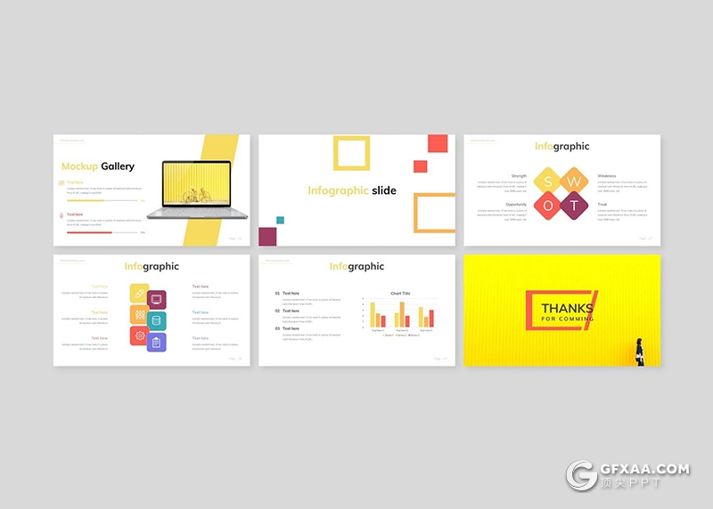 30页扁平化国外极简文艺小清新风格keynote模板 - 顶尖PPT