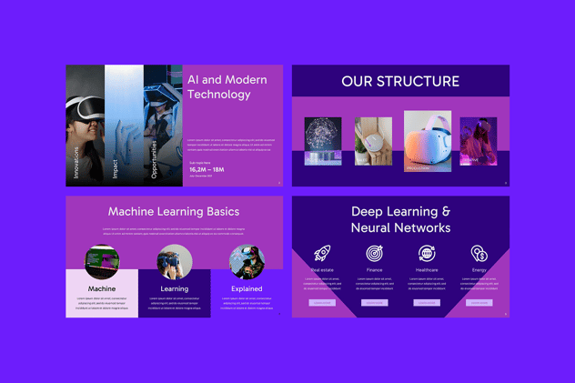 AI技术科技人工智能大模型PPT模板 - 顶尖PPT