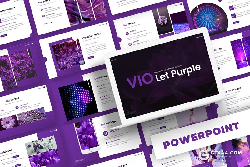 30页国外极简文艺商务风格PPT模板5种主题配色 - 顶尖PPT