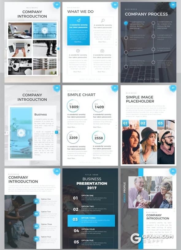 61页竖版A4尺寸项目合作商务总结报告团队介绍多用途PPT模板11种配色 - 顶尖PPT