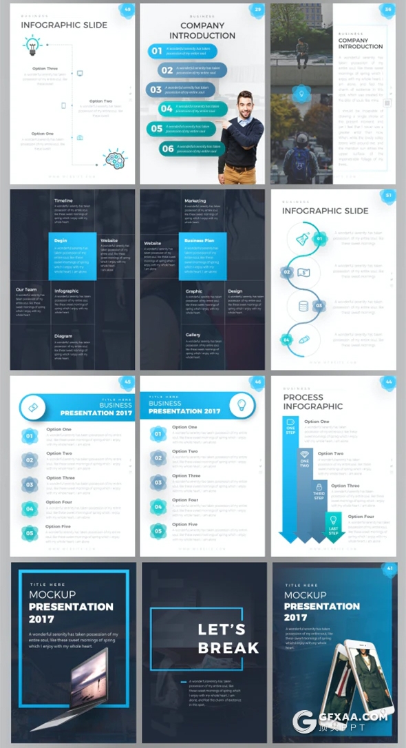 61页竖版A4尺寸项目合作商务总结报告团队介绍多用途PPT模板11种配色 - 顶尖PPT