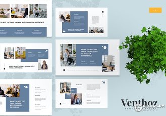 30页扁平化商务风格风险投资Google slides模板 - 顶尖PPT