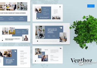 30页扁平化商务风格风险投资keynote模板 - 顶尖PPT