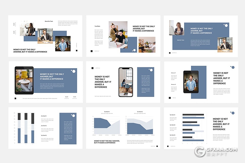 30页扁平化商务风格风险投资PPT模板 - 顶尖PPT