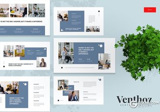 30页扁平化商务风格风险投资PPT模板 - 顶尖PPT