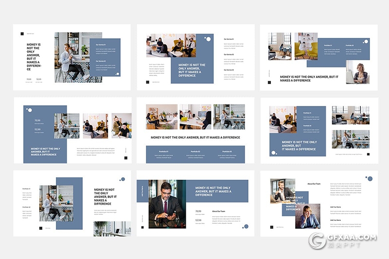 30页扁平化商务风格风险投资PPT模板 - 顶尖PPT