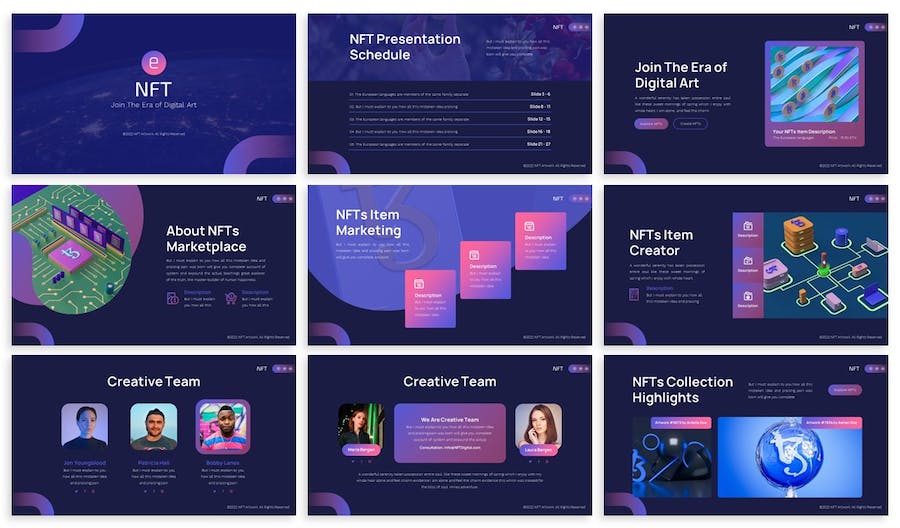 虚拟AI数字艺术芯片人工智能科技主题keynote模板 - 顶尖PPT