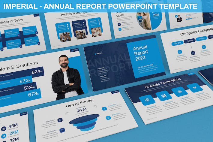 年度报告总结ppt模板 - 顶尖PPT