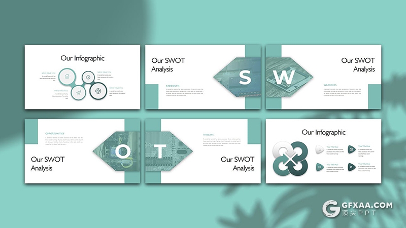 30也扁平化绿色数字营销商务多用途PPT模板 - 顶尖PPT
