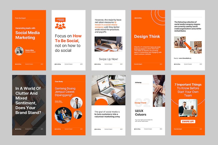 商业社交媒体运营讲述Keynote模板 - 顶尖PPT