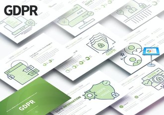 数据安全保护主题信息图形图表keynote模板 - 顶尖PPT