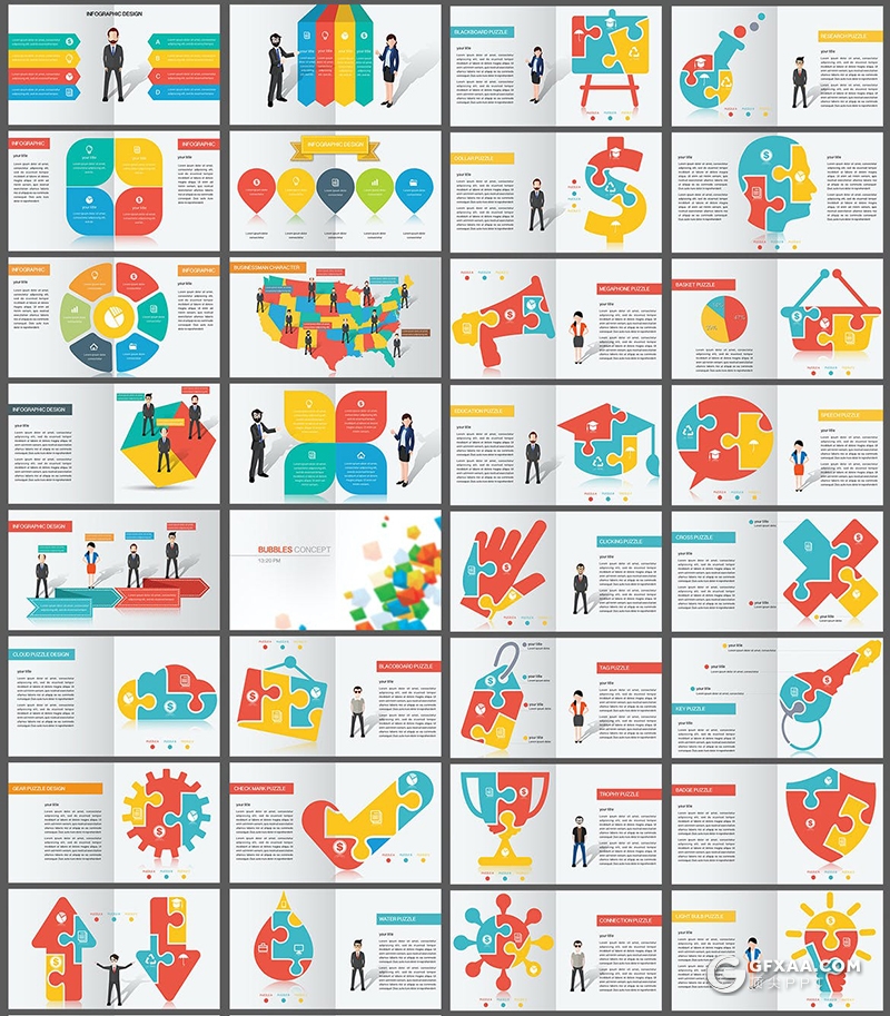 156页欧美商务风格企业全球布局商业演讲keynote模板324个PNG图形文件+102个png图标 - 顶尖PPT