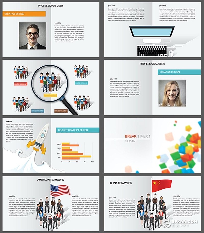 156页欧美商务风格企业全球布局商业演讲keynote模板324个PNG图形文件+102个png图标 - 顶尖PPT