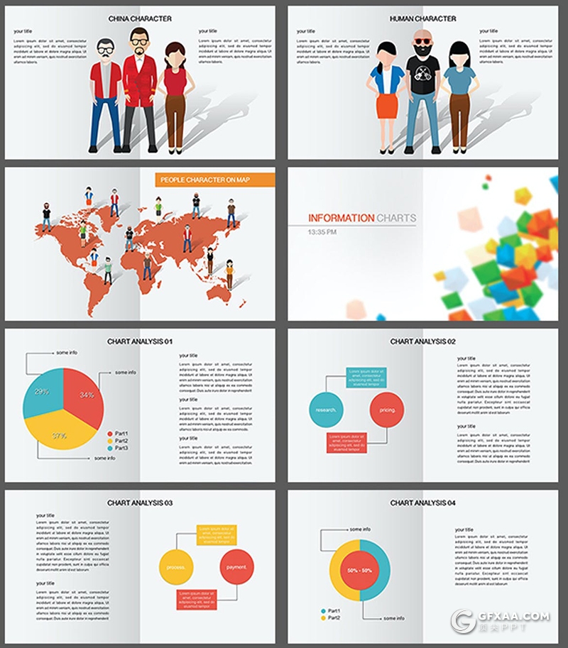 156页欧美商务风格企业全球布局商业演讲keynote模板324个PNG图形文件+102个png图标 - 顶尖PPT