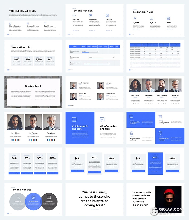 102页国外扁平化商务风格keynote模板全动画演示包含15种配色 16:9和A4竖版keynote模板 - 顶尖PPT