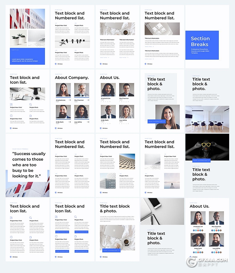 102页国外扁平化商务风格keynote模板全动画演示包含15种配色 16:9和A4竖版keynote模板 - 顶尖PPT