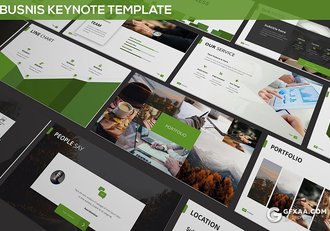 30页国外商务风格企业介绍年终工作计划总结keynote模板3种主题配色 - 顶尖PPT