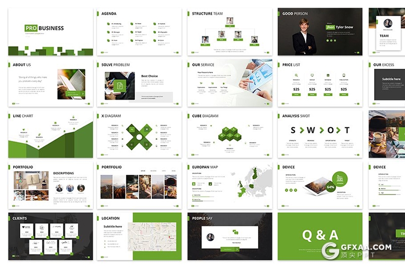 30页国外商务风格企业介绍年终工作计划总结keynote模板3种主题配色 - 顶尖PPT