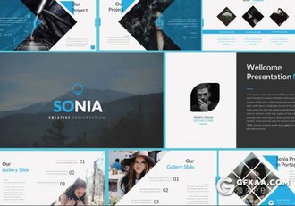 国外扁平化商务企业介绍工作计划总结多用途keynote模板10种主题配色 - 顶尖PPT